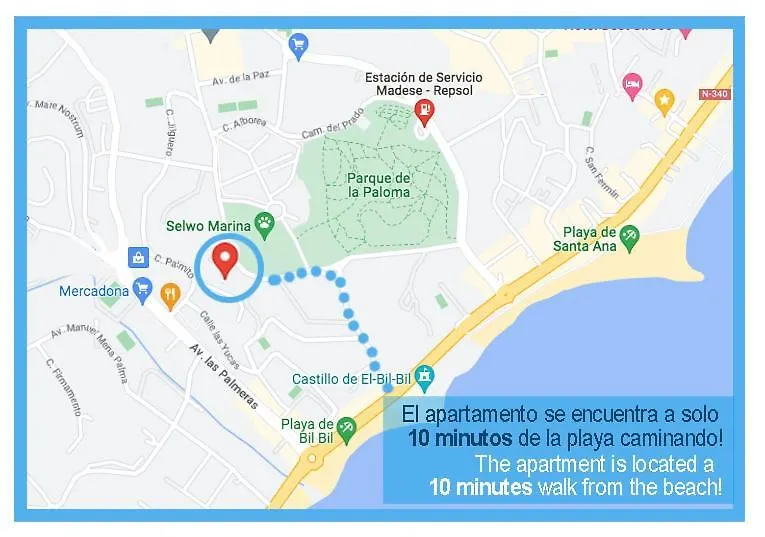 2Bdr Sunny Apartment With Pool And Private Parking In Benalmadena